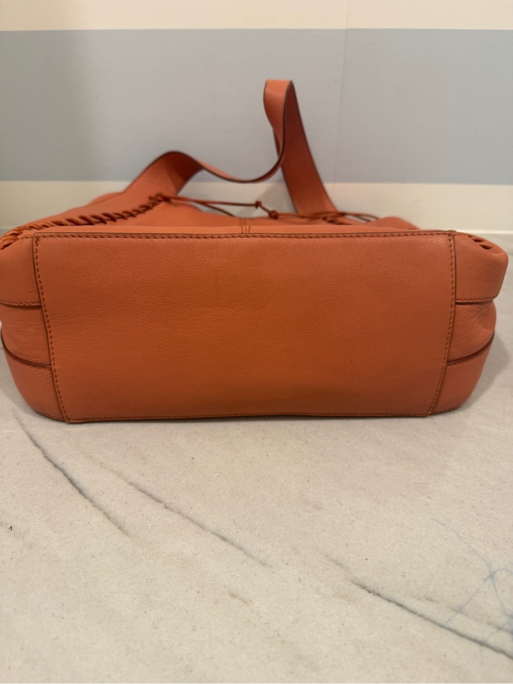 Lucky Brand Two-Piece Leather Tote & Hobo Bag Bundle - Rust and Tan - Picture 9 of 14